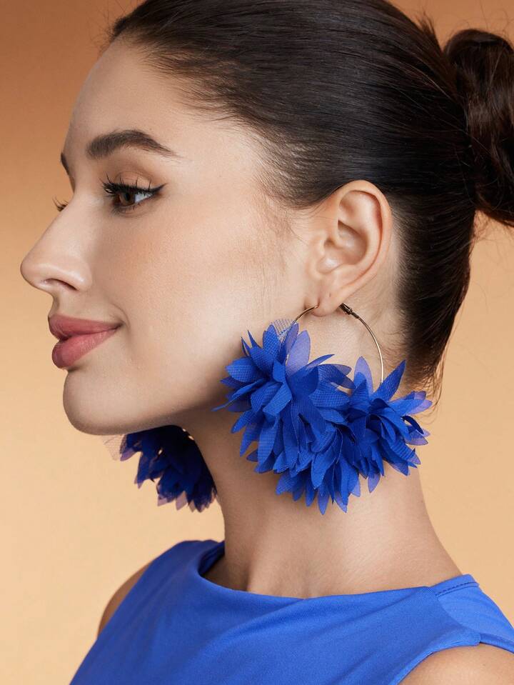 Blush & Bloom Hoop Earrings