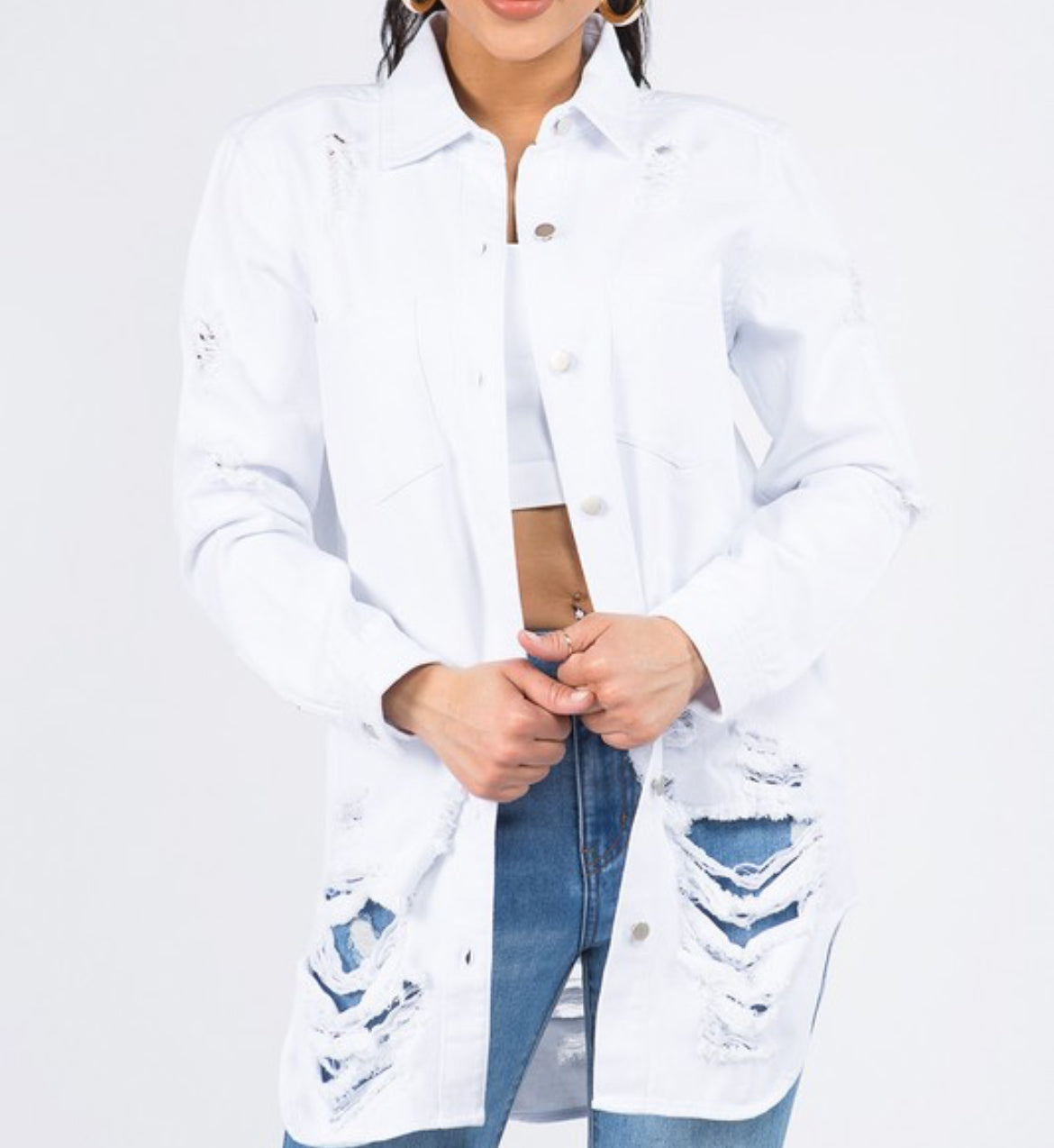 Forever Distressed Denim Shirt