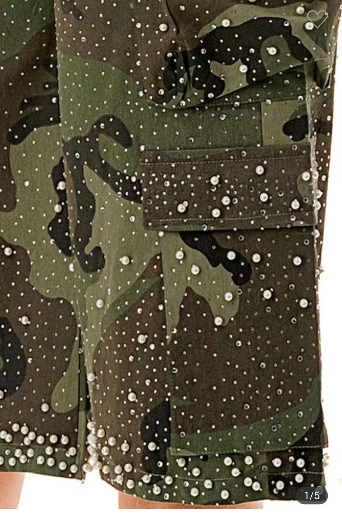 Camo Pearl Cargo Bermuda Shorts