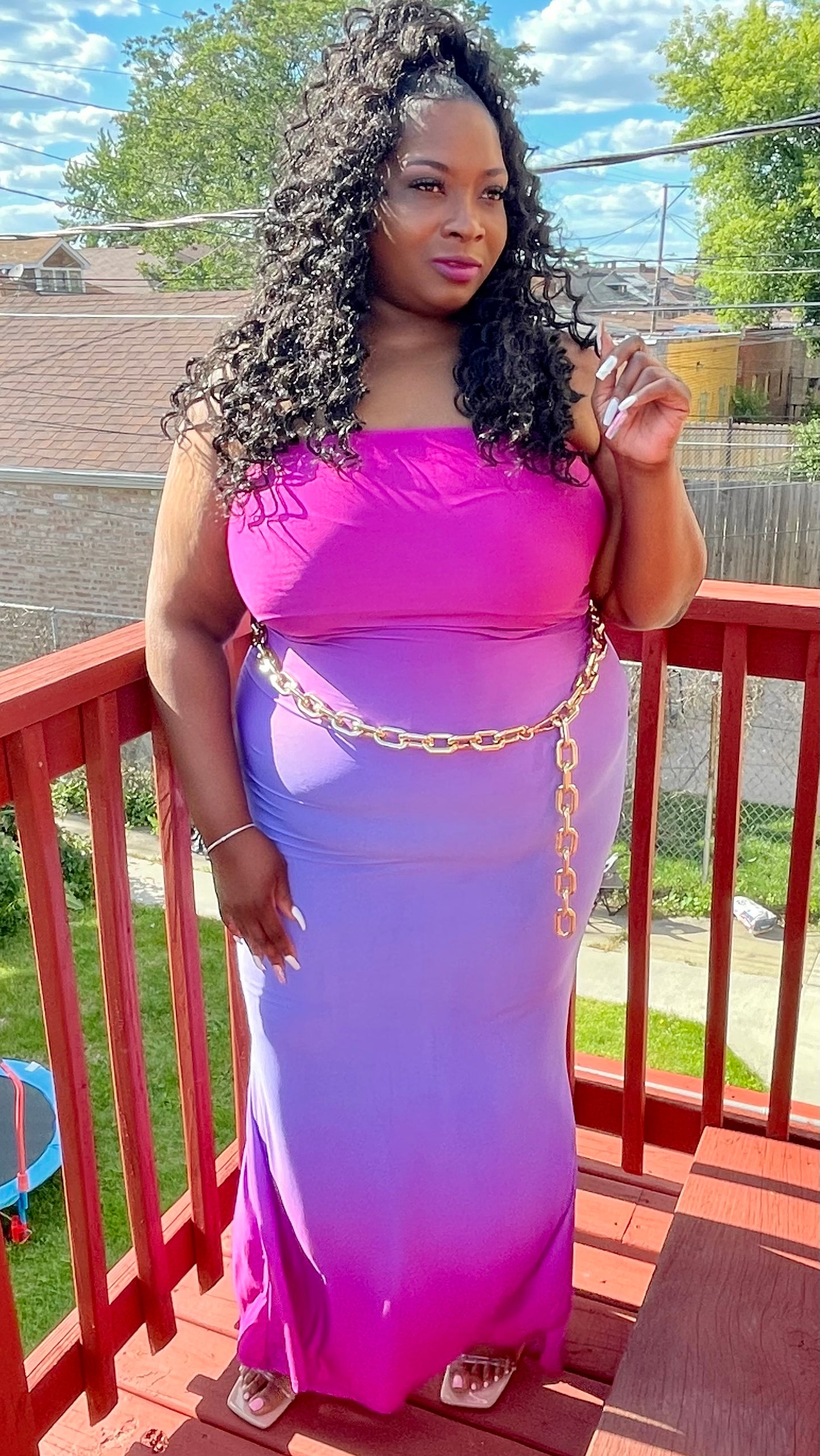 Tropical Sunset Dress