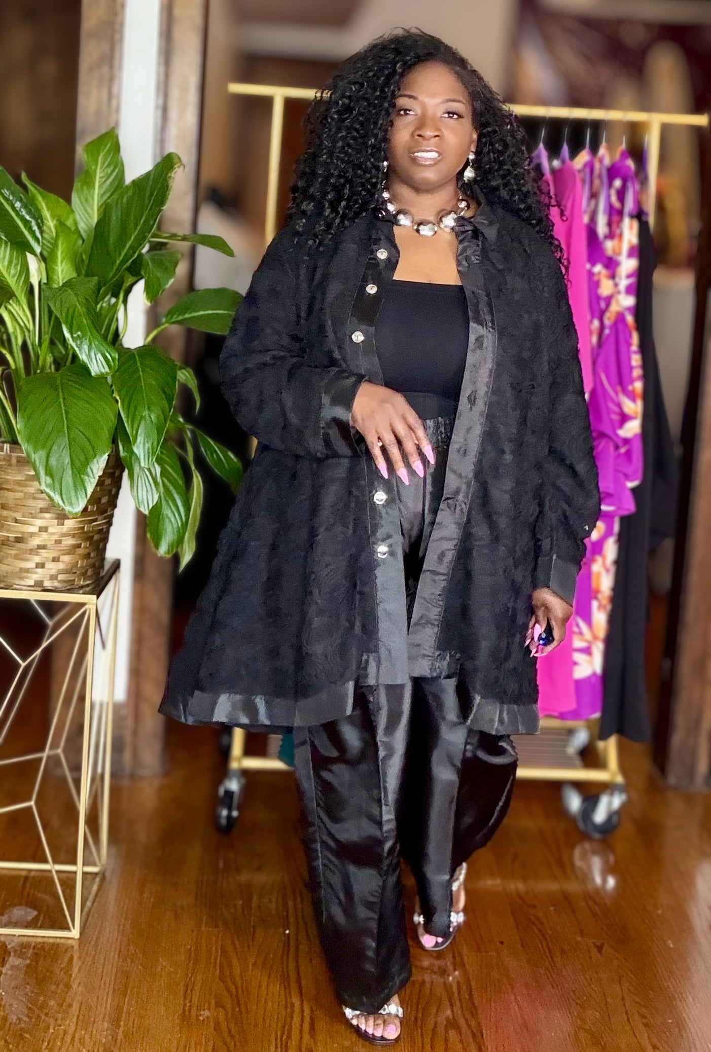 Midnight Power Sheer Duster Set