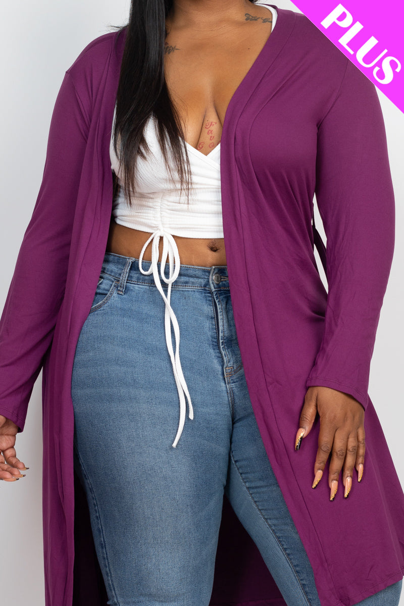 Plus Size Long Belted Cardigan (CAPELLA)
