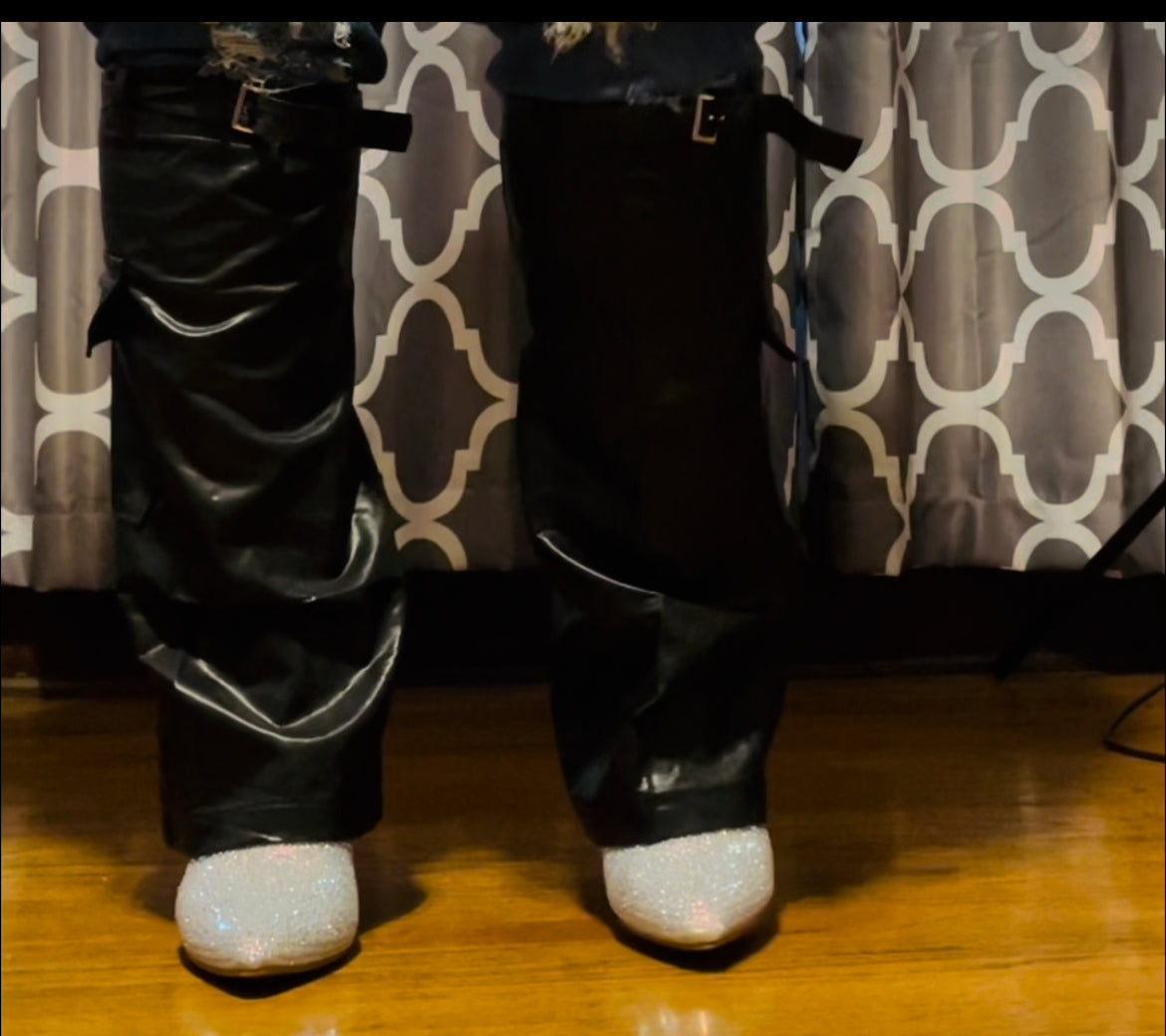 Faux Leather Leg warmers