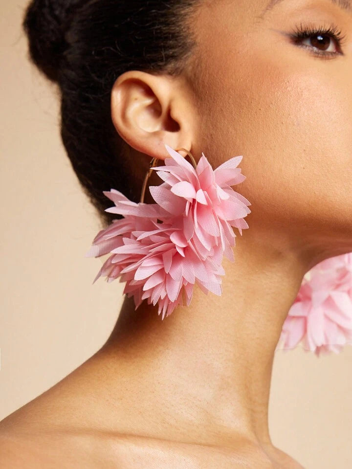 Blush & Bloom Hoop Earrings