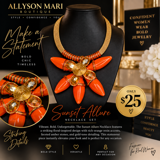 Sunset Allure Necklace & Earring Set