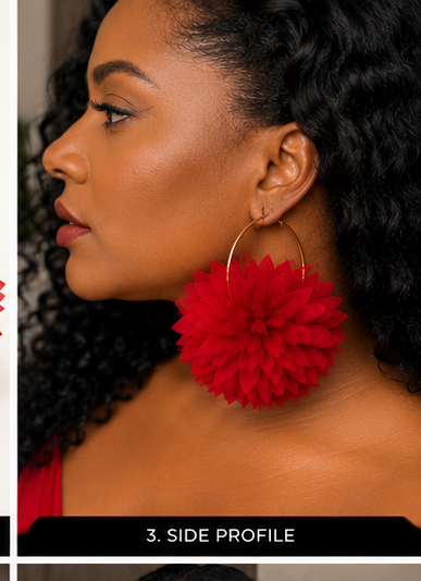Blush & Bloom Hoop Earrings