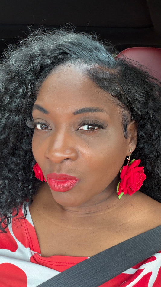 Stop & Stare Rose Earrings