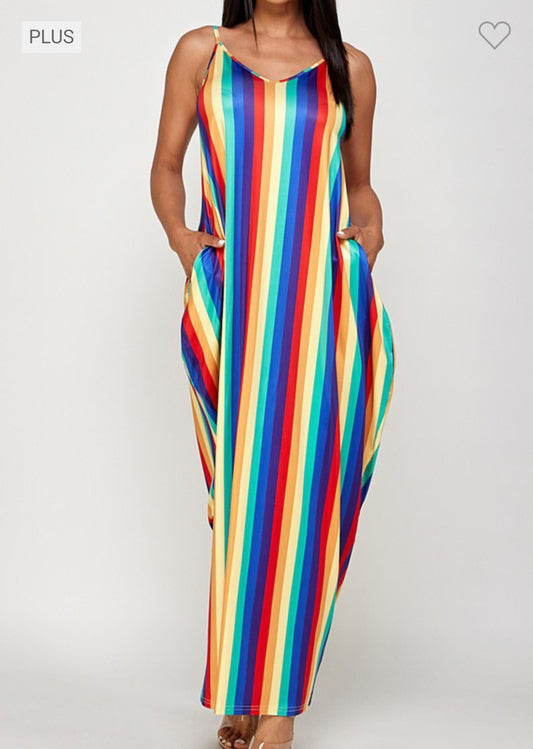 Rainbow Maxi Dress