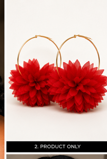 Blush & Bloom Hoop Earrings