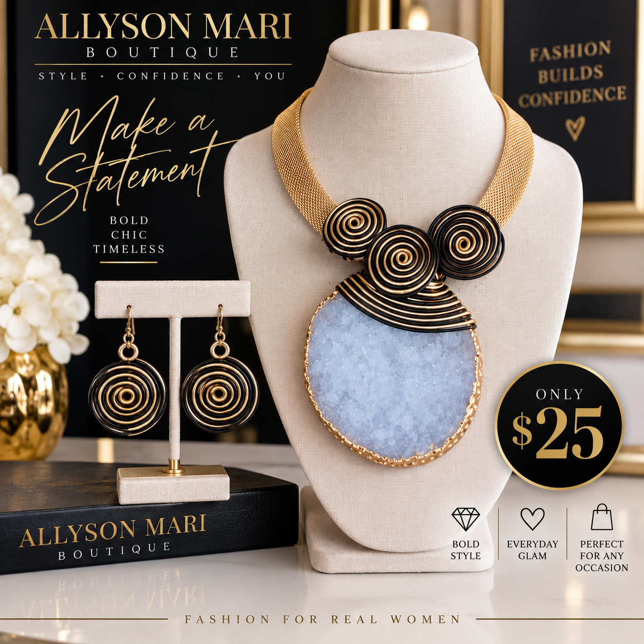 The Center of Attention Statement Necklace Set