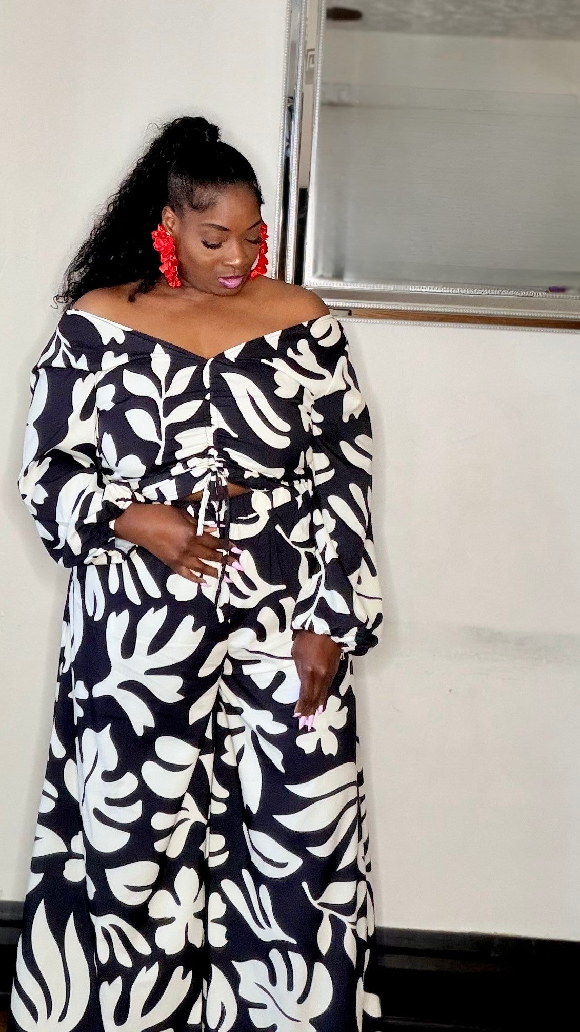 Midnight Tropics Palazzo Set