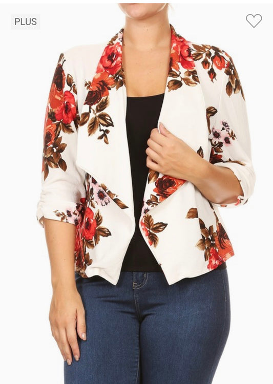 Blossom Breeze Draped Blazer