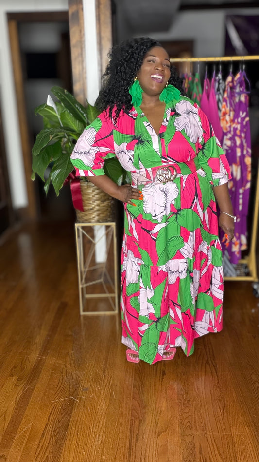 Tropical Statement Maxi Dress