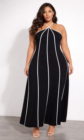 Midnight Elegance Maxi Dress