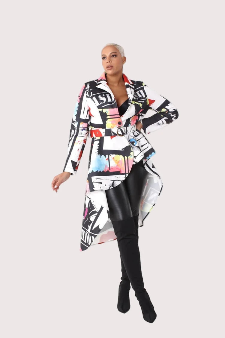 The Boardroom Rebel High-Low Jacket
