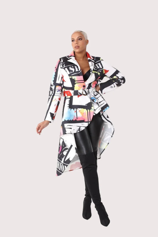 The Boardroom Rebel High-Low Jacket