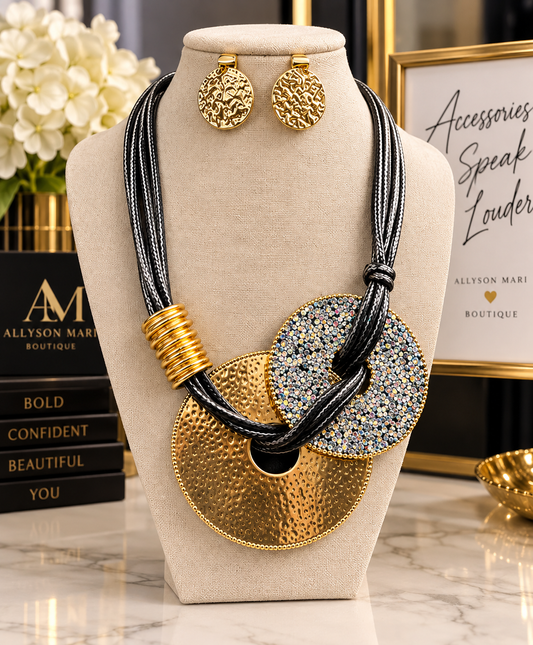 Gilded Glam Statement Set N-105