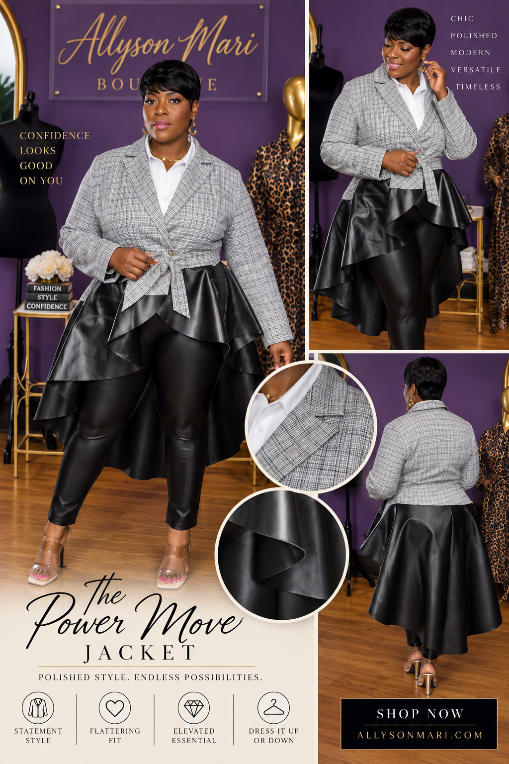 Executive Edge High-Low Blazer